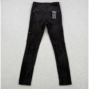 Ksubi Jeans Mens 29x30 Laid Black Chitch Slim Fit Stretch 5 Pocket Denim
